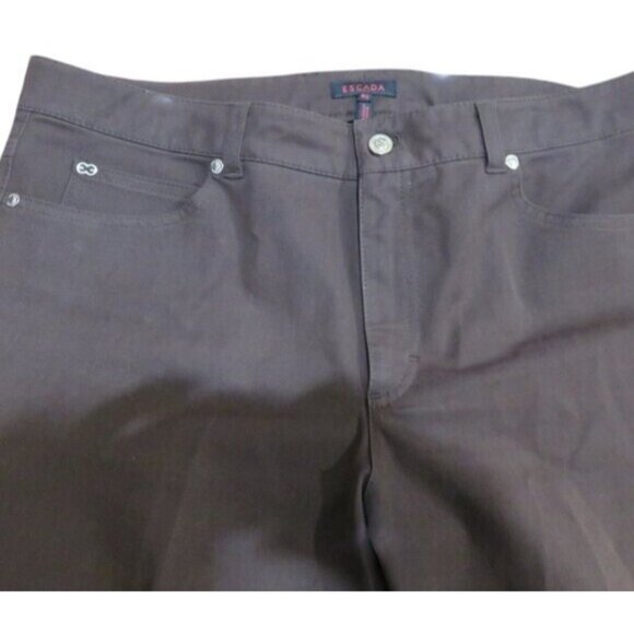 Escada Brown jeans Size 42 US size 12 inseam 26.5 - Picture 3 of 6